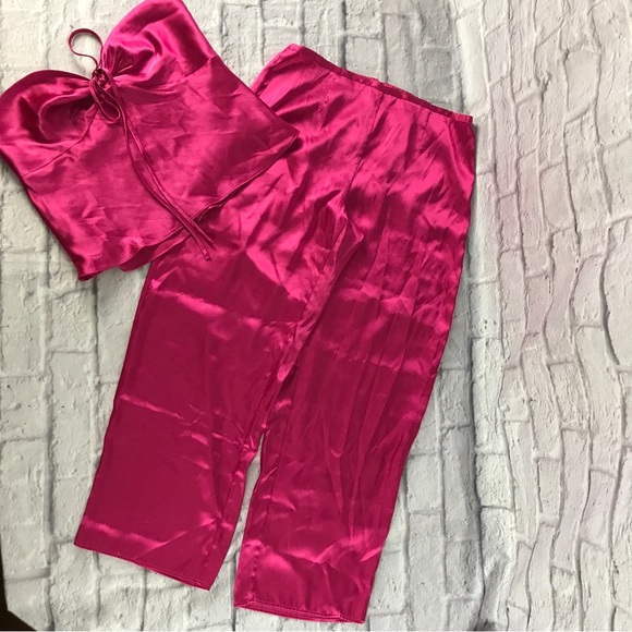 Victoria's Secret Other - 🎉 Host Pick! 🎉 Vintage NWOT Victoria’s Secret‎ Pajamas Satin Barbie Pink